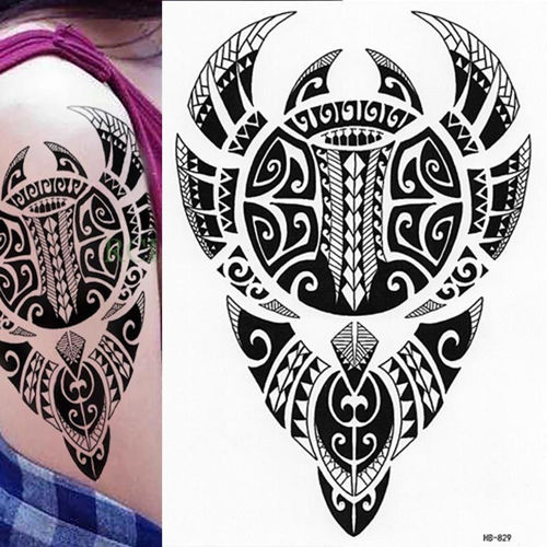 Tatouage éphémère polynésien maori taureau