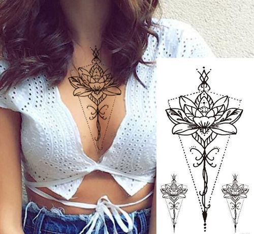 tatouage éphémère fleur de lotus