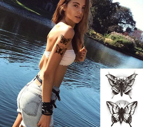tatouage éphémère papillons