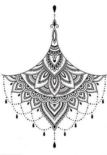 tatouage temporaire underboobs mandala