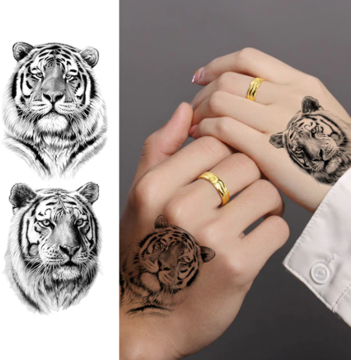 tatouage éphémère tête de tigre