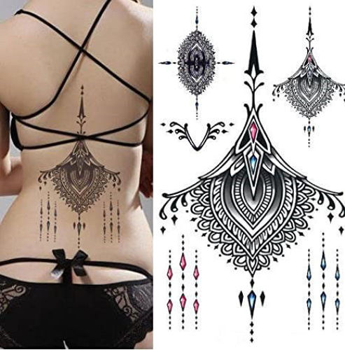 tatouage temporaire mandalas colorées