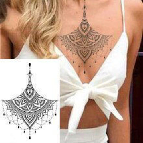 tatouage éphémère underboobs mandala
