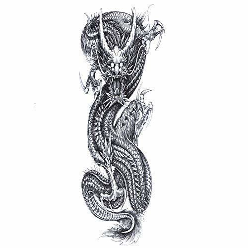 tatouage éphémère dragon bras entier