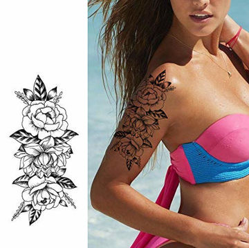 faux tatouage fleur