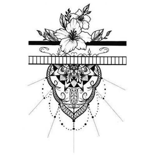 tatouage éphémère femme fleur