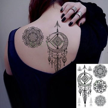 tatouage éphémère femme mandala