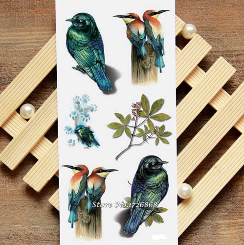 tatouage éphémère oiseaux