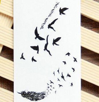 tatouage éphémère les oiseaux qui s'envolent