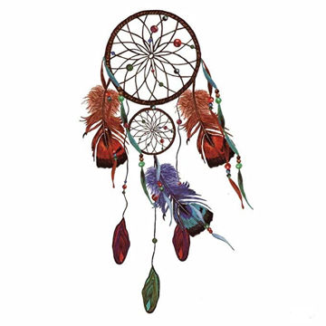 tatouage éphémère attrape rêve et plumes