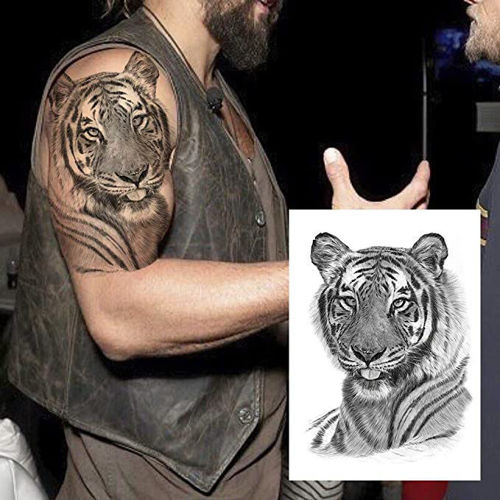 tatouage éphémère tête de tigre