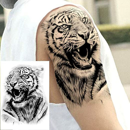 tatouage éphémère tête de tigre