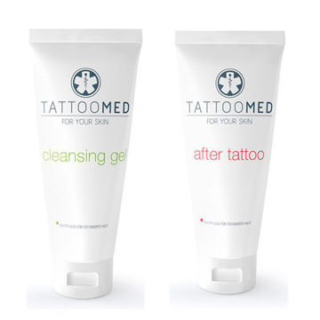 Pack Duo Soin intégral TATTOOMED  crème cicatrisante et gel nettoyant 2X25ML