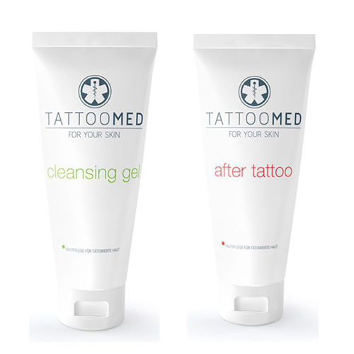 Pack Duo Soin intégral TATTOOMED  crème cicatrisante et gel nettoyant 2X25ML