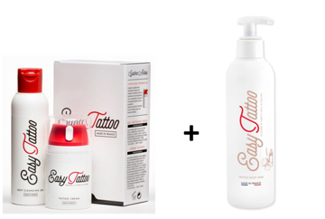 Pack duo kit après tatouage 50ml et Lait de corp tatouage 250ml Easytattoo