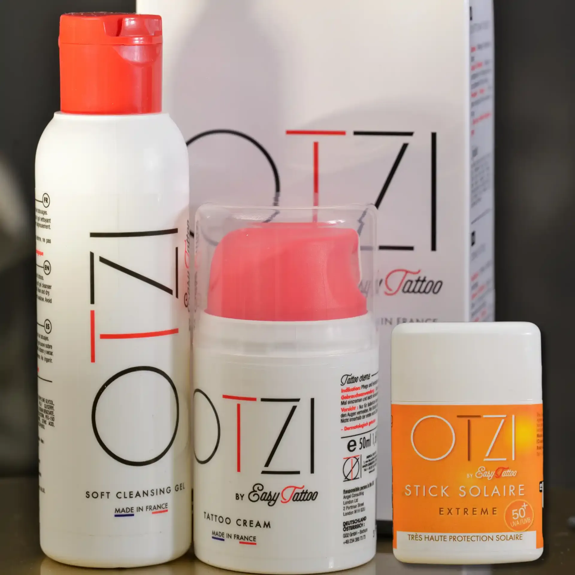 Box Duo Kit de soin Tatouage Easytattoo 50 ou 100ml + Stick Solaire