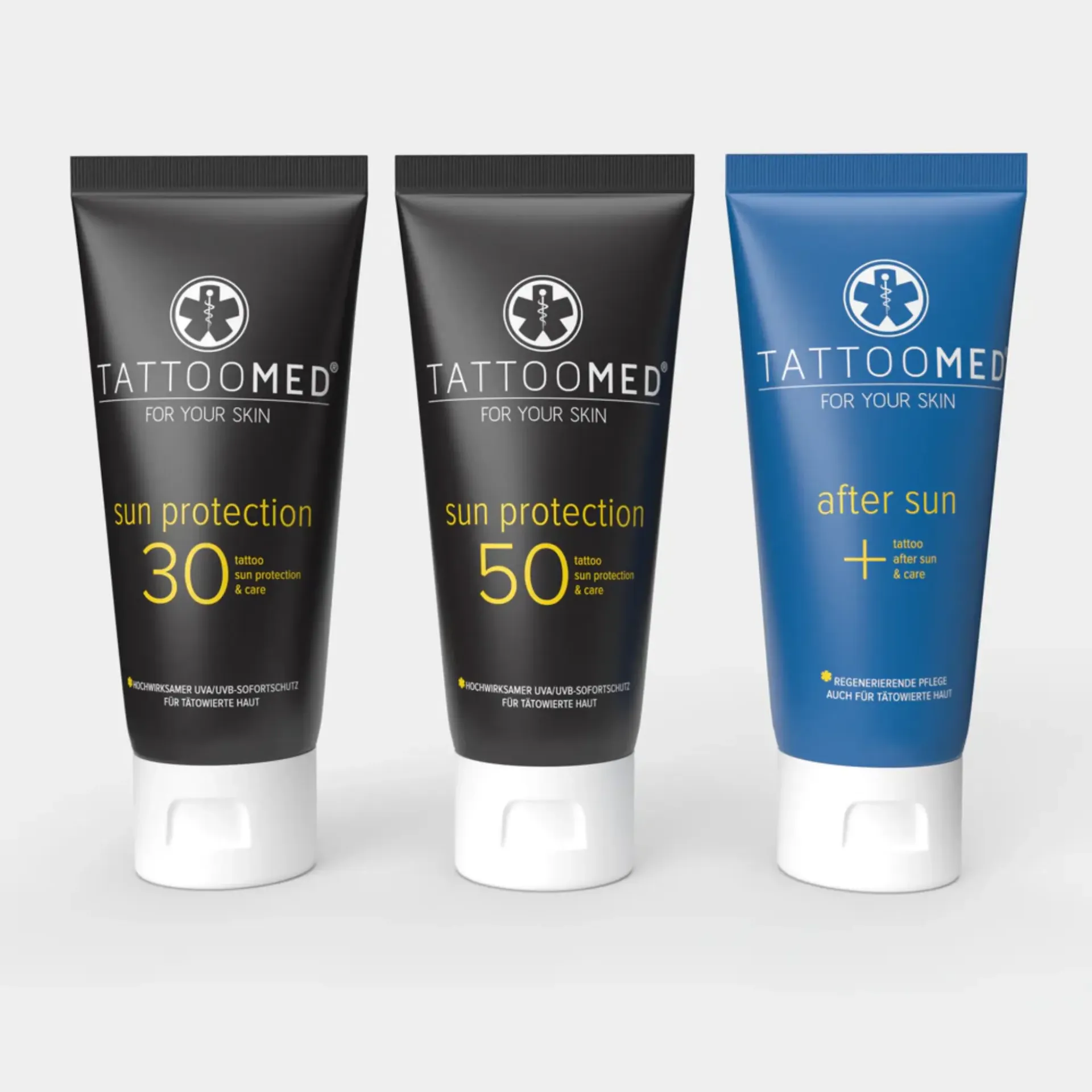 Box trio intégrale crème Solaire TATTOOMED + soin après soleil 100ml