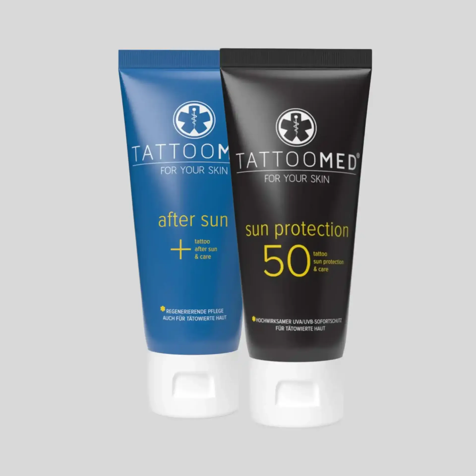 Box Duo Crème Solaire 50spf et crème après soleil Tattoomed